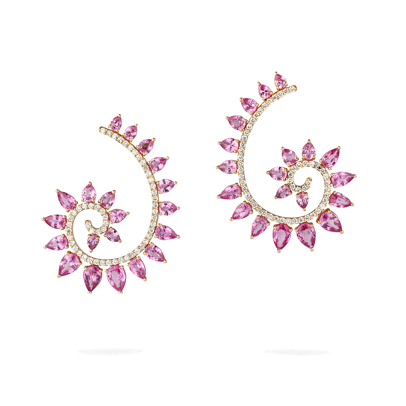Gismondi1754 genesi pink saphire earrings small